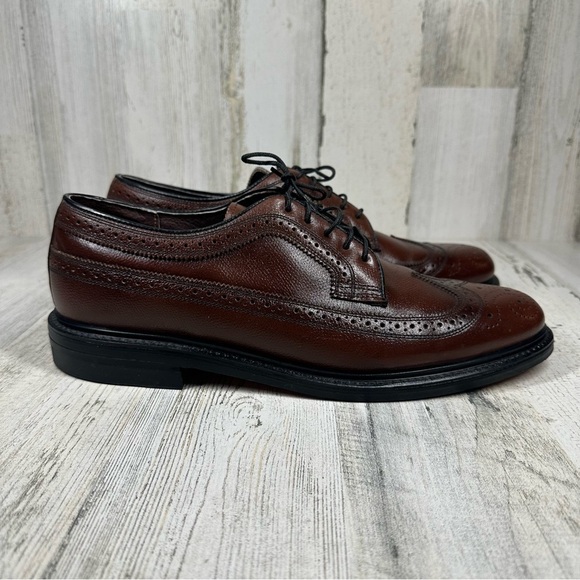 Morgan Quinn 1521 Washington Wing-tip Made in USA Brown Leather Oxford #429 - Picture 5 of 12